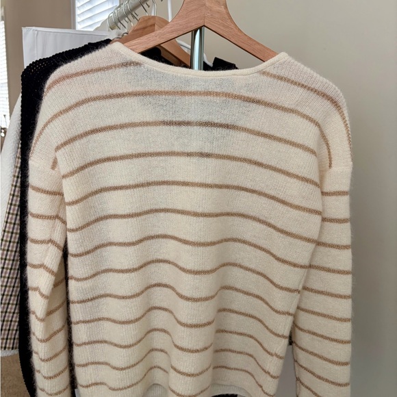 Sézane Gaspard XS Cardigan Ecru Gold Shimmer Limited Edition - Picture 7 of 7